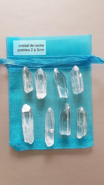 pointes de cristal de roche brutes 2-3cm ondorama bien etre