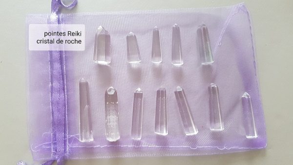 Pointes polies Reiki cristal de roche Ondorama Bien Être