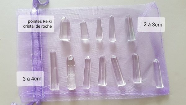 Pointes polies Reiki cristal de roche Ondorama Bien Être