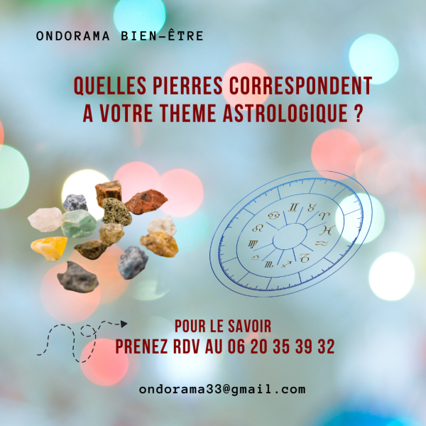 les pierres de votre thème astrologique par Ondorama Bien Être