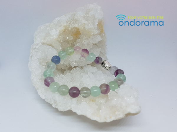 Fluorite multicolore bracelet Ondorama bien être