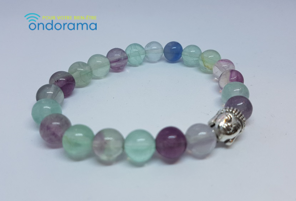 Fluorite multicolore bracelet Ondorama bien être