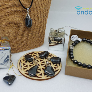 Hématite coffret cadeau pendentif et bracelet ondorama bien etre