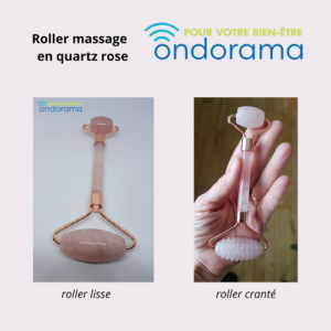 Rouleau de massage en quartz rose Ondorama Bien Être