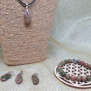 coffret cadeau unakite ondorama bien etre bracelet et pendentif