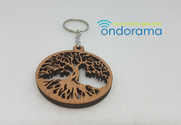 porte-clef arbre de vie en bois Ondorama bien etre