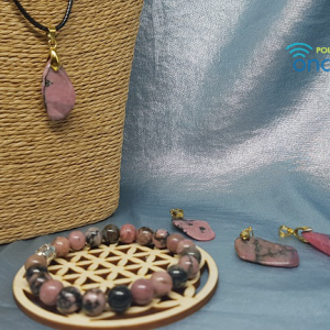 Rhodonite pendentif et bracelet Ondorama Bien-Être