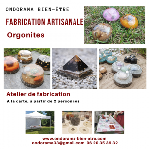 atelier orgonites Ondorama Bien Être