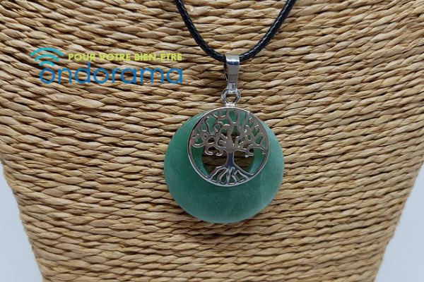 pendentif aventurine avec arbre de vie ondorama Bien Être