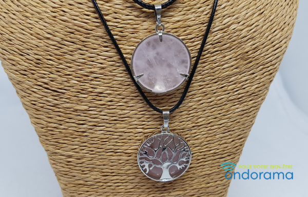 pendentifs quartz rose Ondorama bien etre