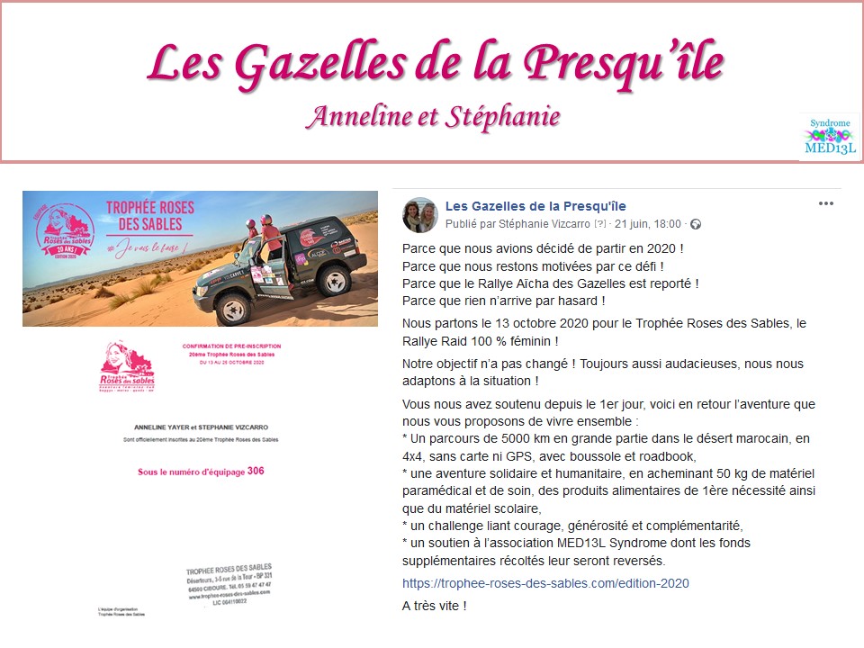 Gazelles de la Presqu'îles Trophée Rose des Sables