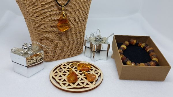 ambre pendentif et bracelet Ondorama bien être