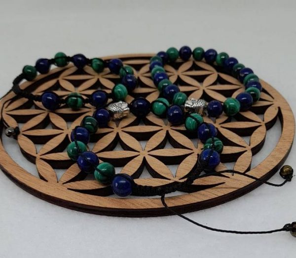 Bracelet Malachite & Lapis-lazuli