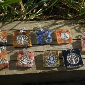 pendentif carré orgonite Ondorama Bien Être