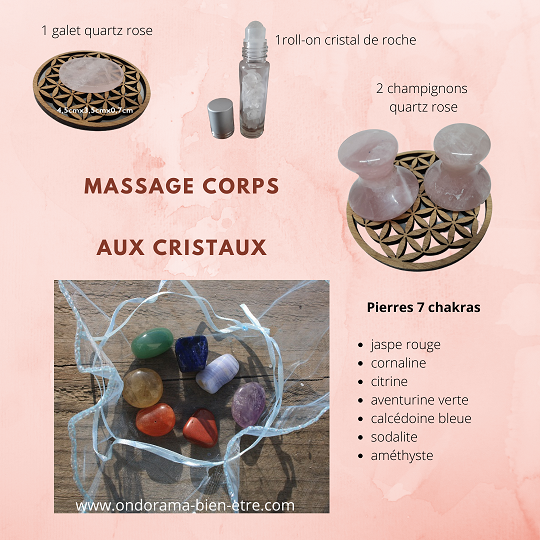 Kit massage aux 7 cristaux Ondorama Bien Être