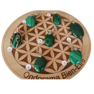 Pendentifs en malachite Ondorama Bien Être