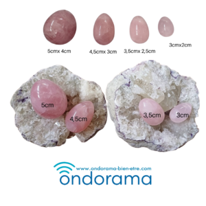 Oeufs en quartz rose Ondorama Bien Être