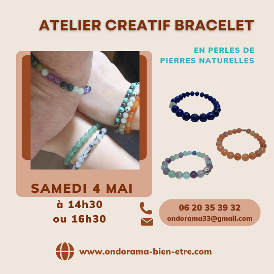 Atelier bracelet perles naturelles
