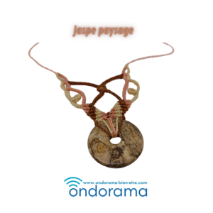 Bijou en macramé et pierres naturelles Ondorama Bien-Être