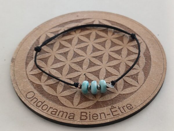 Bracelet avec perles en larimar Ondorama Bien Être