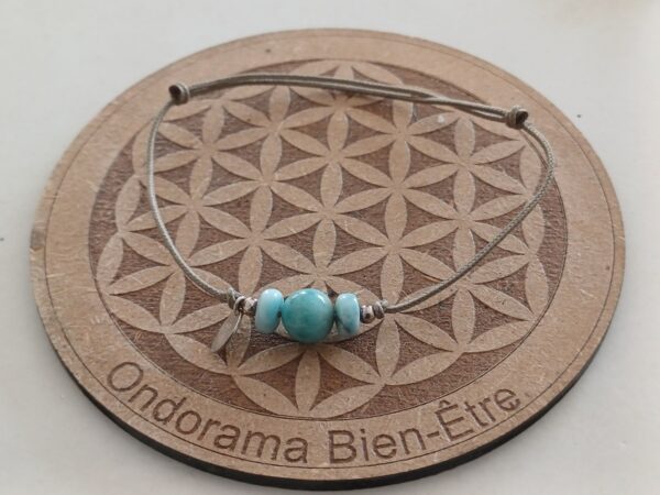 Bracelet avec perles en larimar Ondorama Bien Être