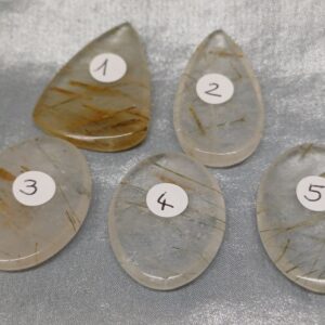 Cabochons en Quartz rutile