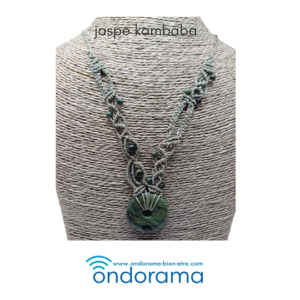 Bijou en macramé et pierres naturelles Ondorama Bien-Être