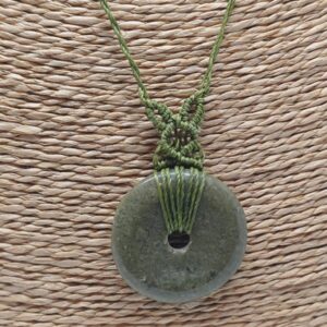 pendentif macramé opale verte fossilisée Ondorama Bien Être