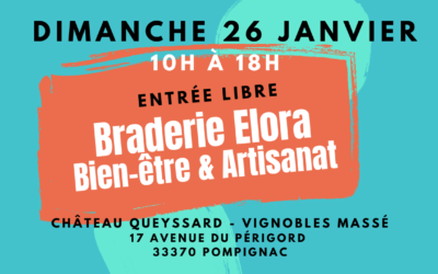 Braderie Elora bien-être et artisanat 26 janvier 2025