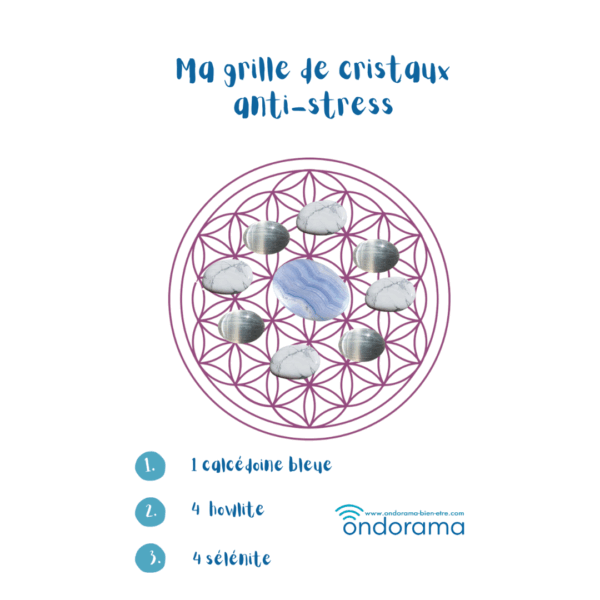 Grille de cristaux anti-stress Ondorama Bien-Être