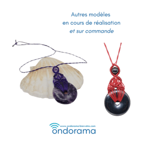 Collier en macramé à partir d'un donut Ondorama Bien-Être