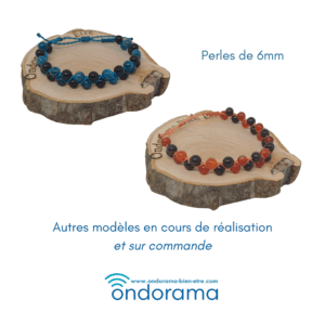 bracelet macramé 6mm 2 en 1 Ondorama Bien Être