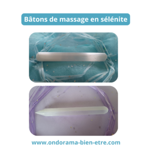 Bâton de massage en sélénite Ondorama Bien-Être