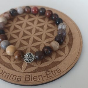 bracelet bois fossilisé Ondorama Bien être