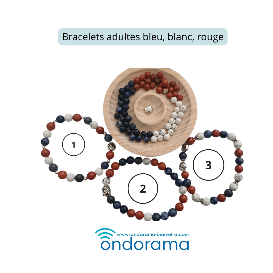 Bracelet en perles de pierres naturelles spécial Coupe du monde 2026 par Ondorama bien être
