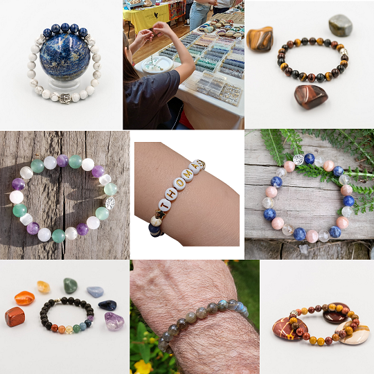 Bracelets ateliers bijoux perles pierres naturelles Ondorama Bien Être