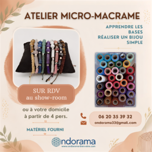atelier créatif micro macramé ondorama bien etre